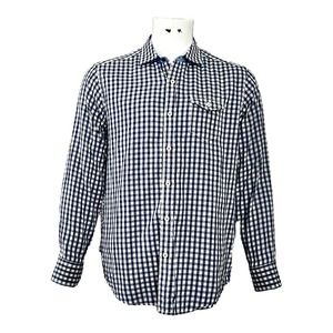 Tommy Bahama Jeans Island Crafted Modern Fit Long Sleeve Button Up Plaid Shirt L